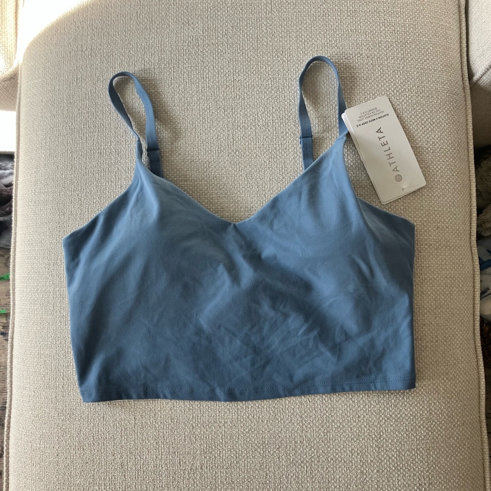 NWT Athleta Elation V-Neck Longline Bra A-C